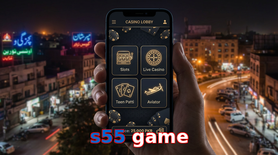 Main screen of S55 Game app page for PK players